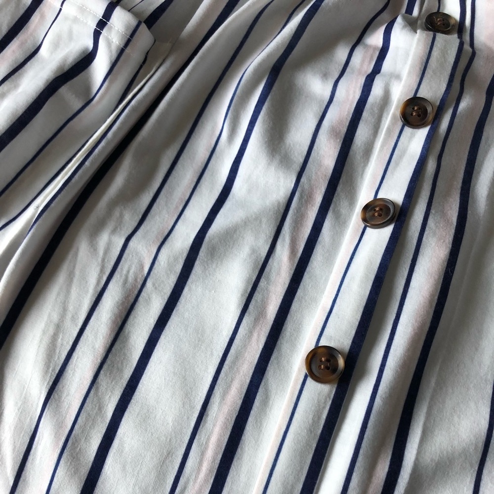 Amazon Fashion L stripe midi dress w/buttons